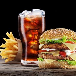 HAMBURGER, FRENCH FRIES & JUICE